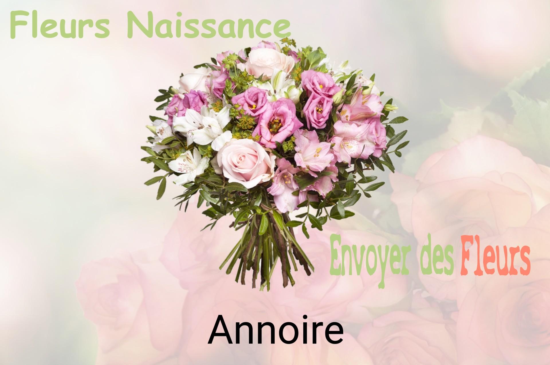 Bouquet de fleurs de naissance livré à Annoire
