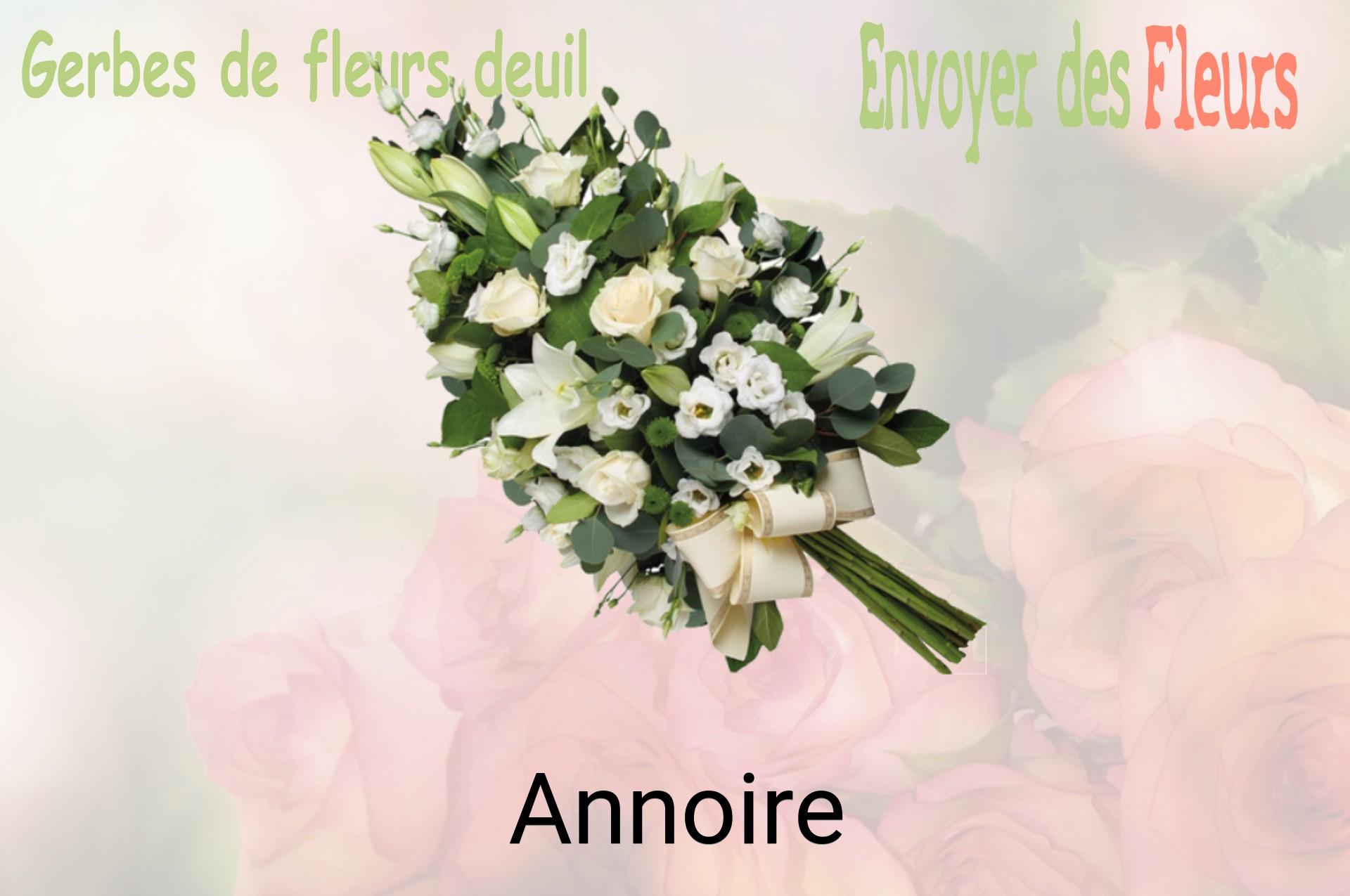 Gerbe de fleurs de deuil livrée à Annoire